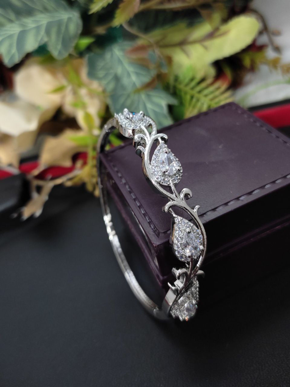 Silver Plated American Diamond Bracelet