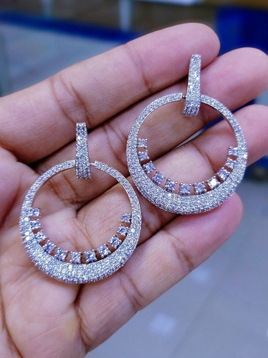 Veshakart Handcrafted Premium American Diamond Earrings