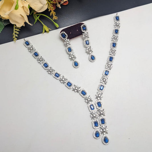 Veshakart Premium Handcrafted AD Necklace Set