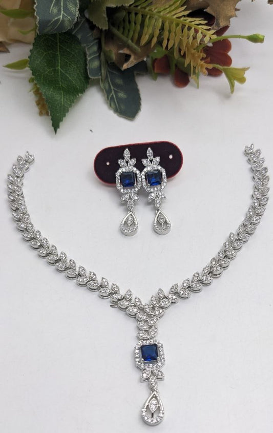 Veshakart Premium Handcrafted AD Necklace Set