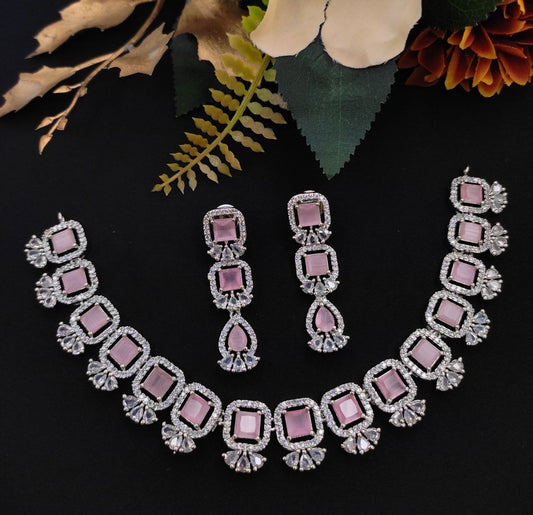 Premium American Diamond Necklace Set