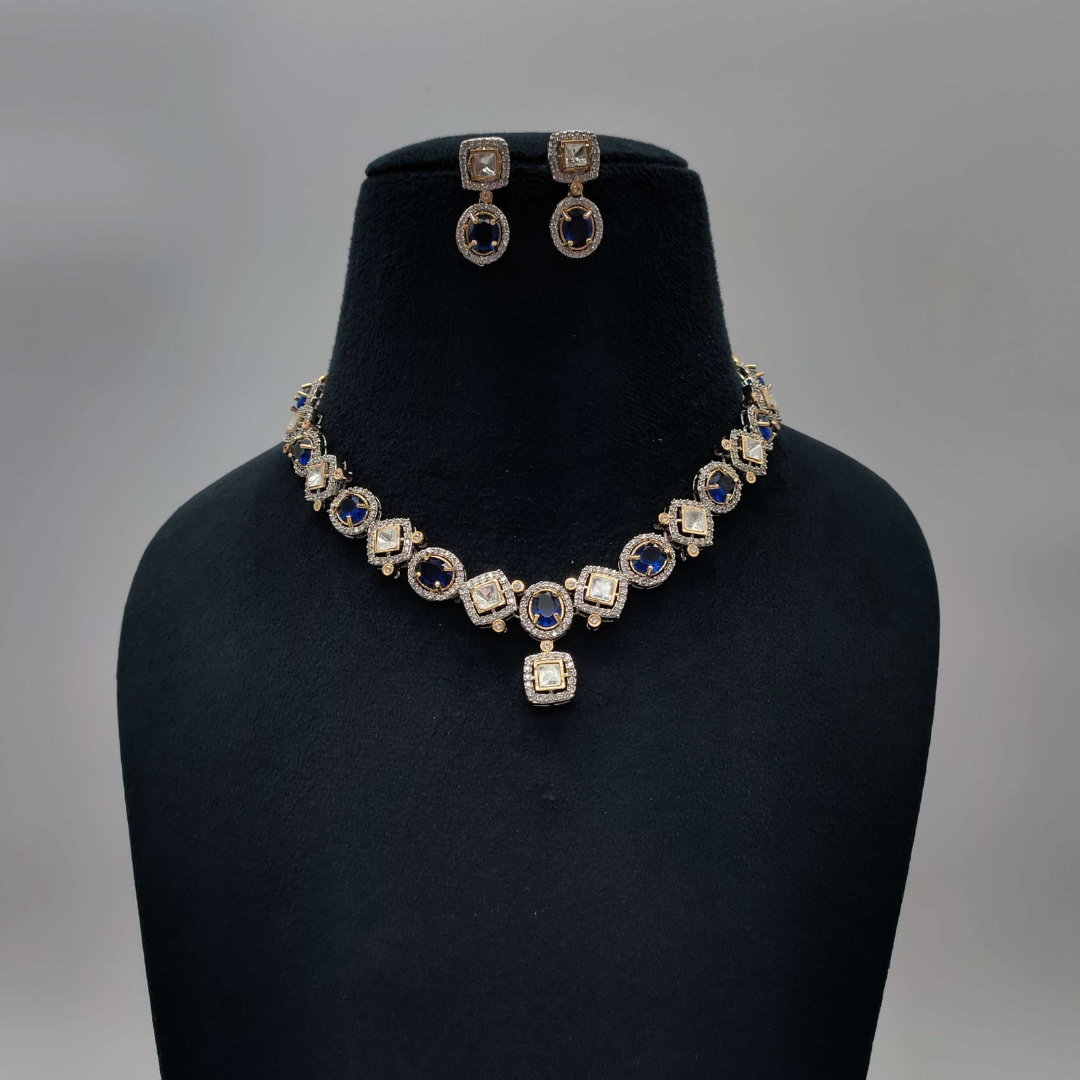 Veshakart Premium Handcrafted Stone-Studded Necklace Set