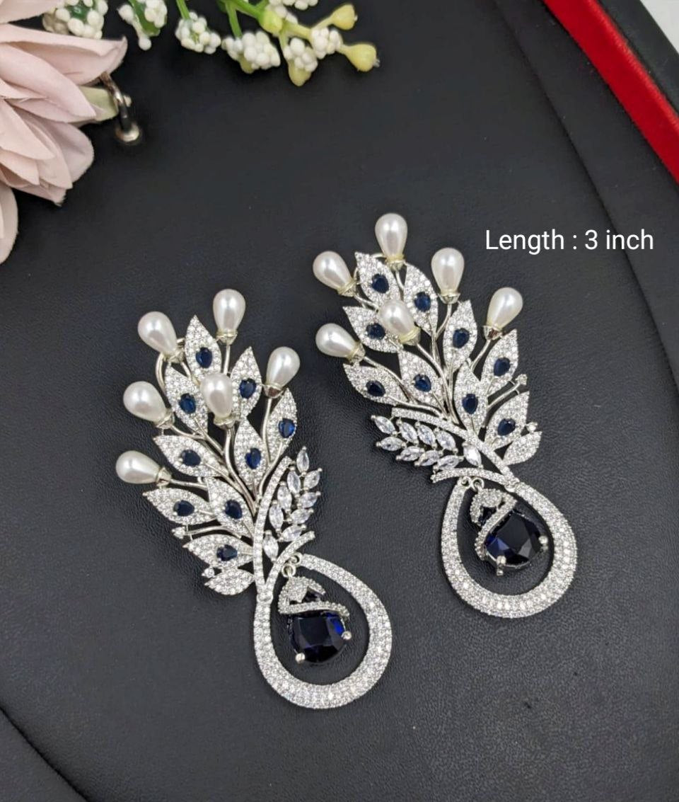 Veshakart Premium American Diamond Handcrafted Earrings