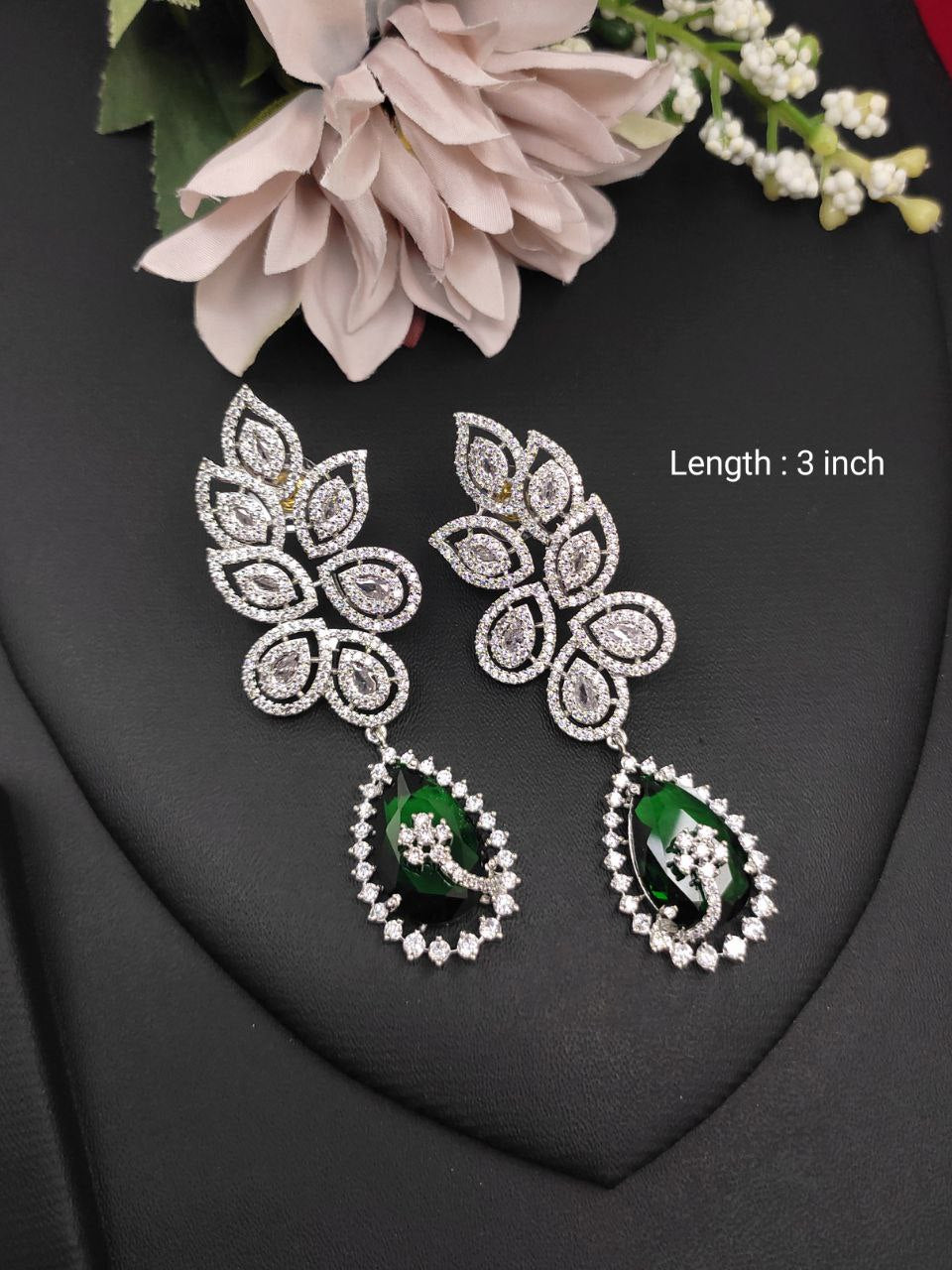 Veshakart Premium American Diamond Handcrafted Earrings