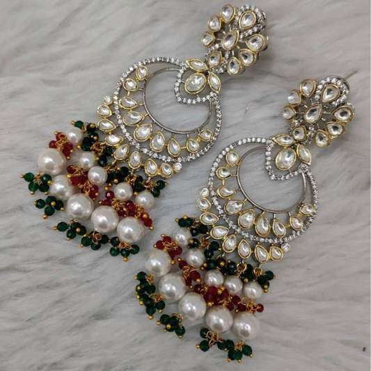 Veshakart Premium Kundan Handcrafted Earrings