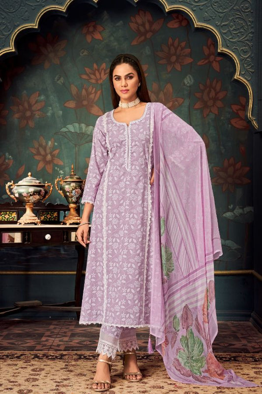 Ganga Fashions Reyna Aadhya Cotton Salwar Suit With Dupatta