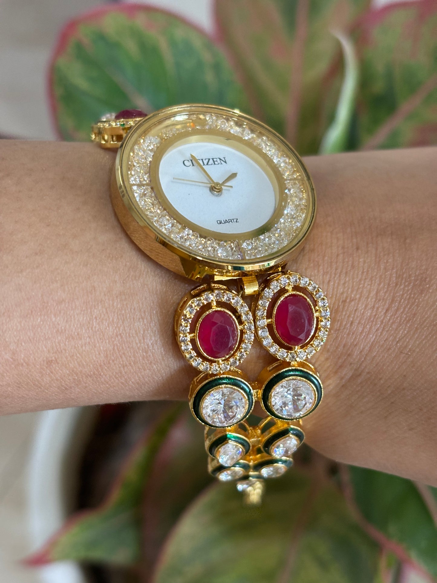 Luxurious Designer Kundan Women Watch (Mega SALE)