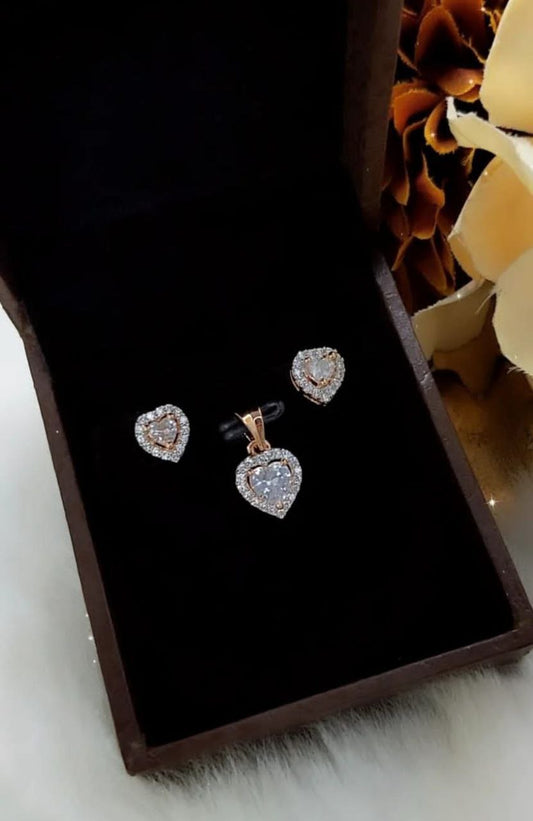 premium cz pendent set