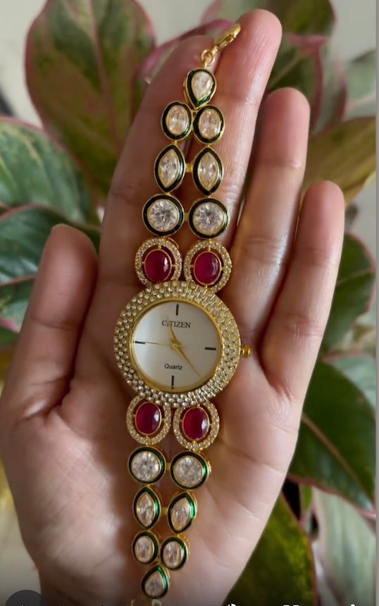 Luxurious Designer Kundan Women Watch (Mega SALE  Limited Offer)