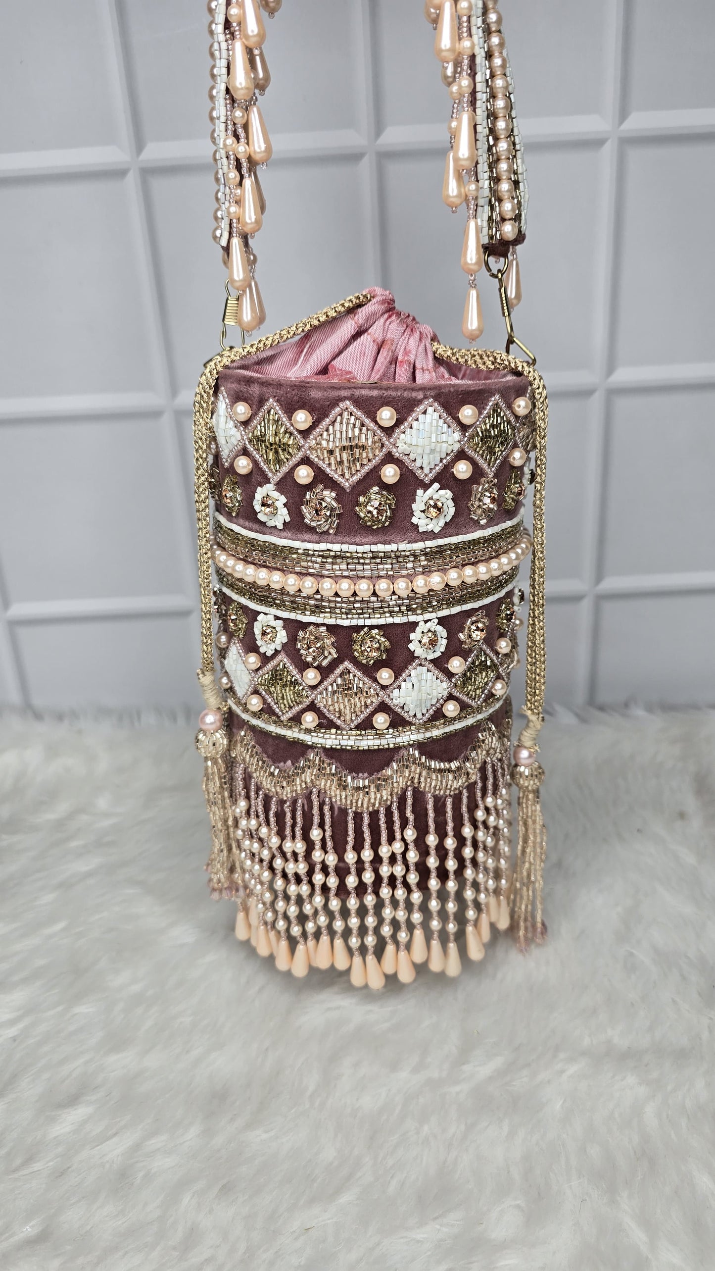 Veshakart Handmade Luxurious Designer Opulence bucket potli bag