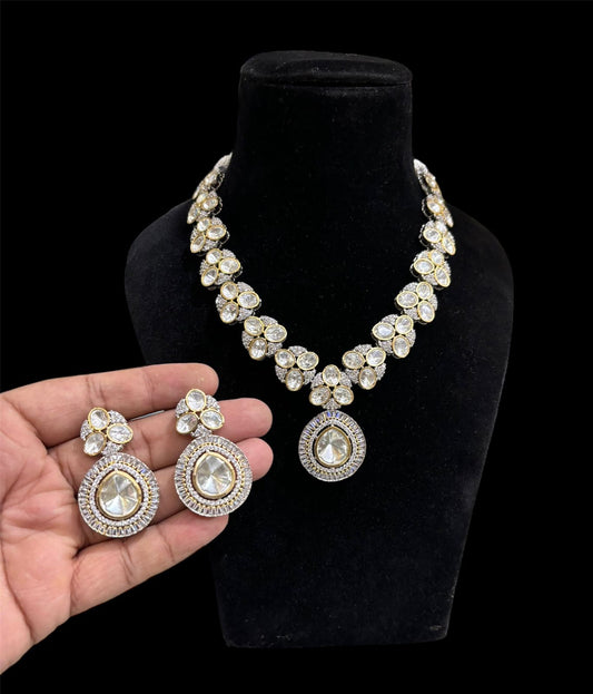 Veshakart Premium Handcrafted polki Kundan Necklace Set