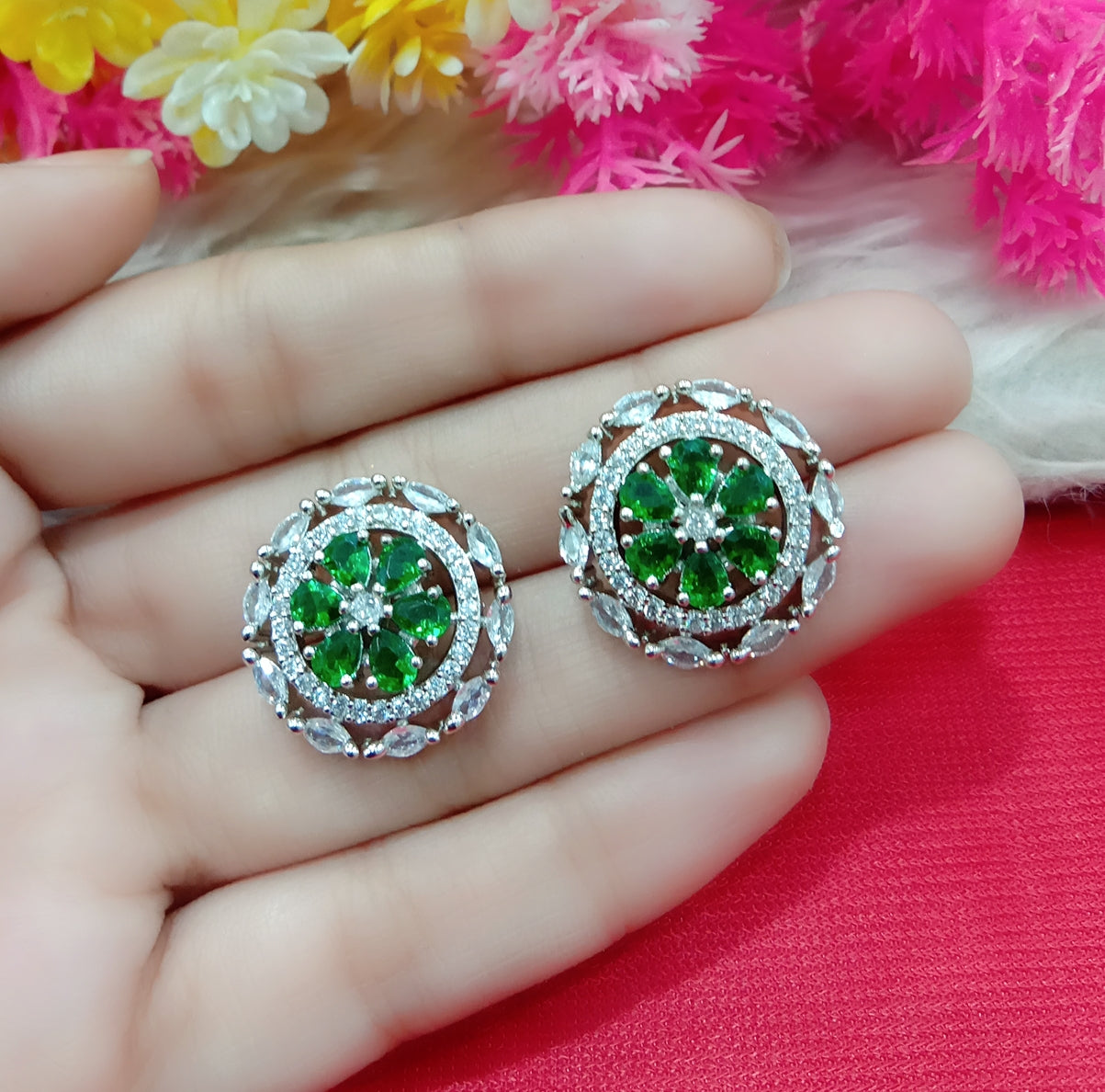 Premium American Diamond Handcrafted Earrings