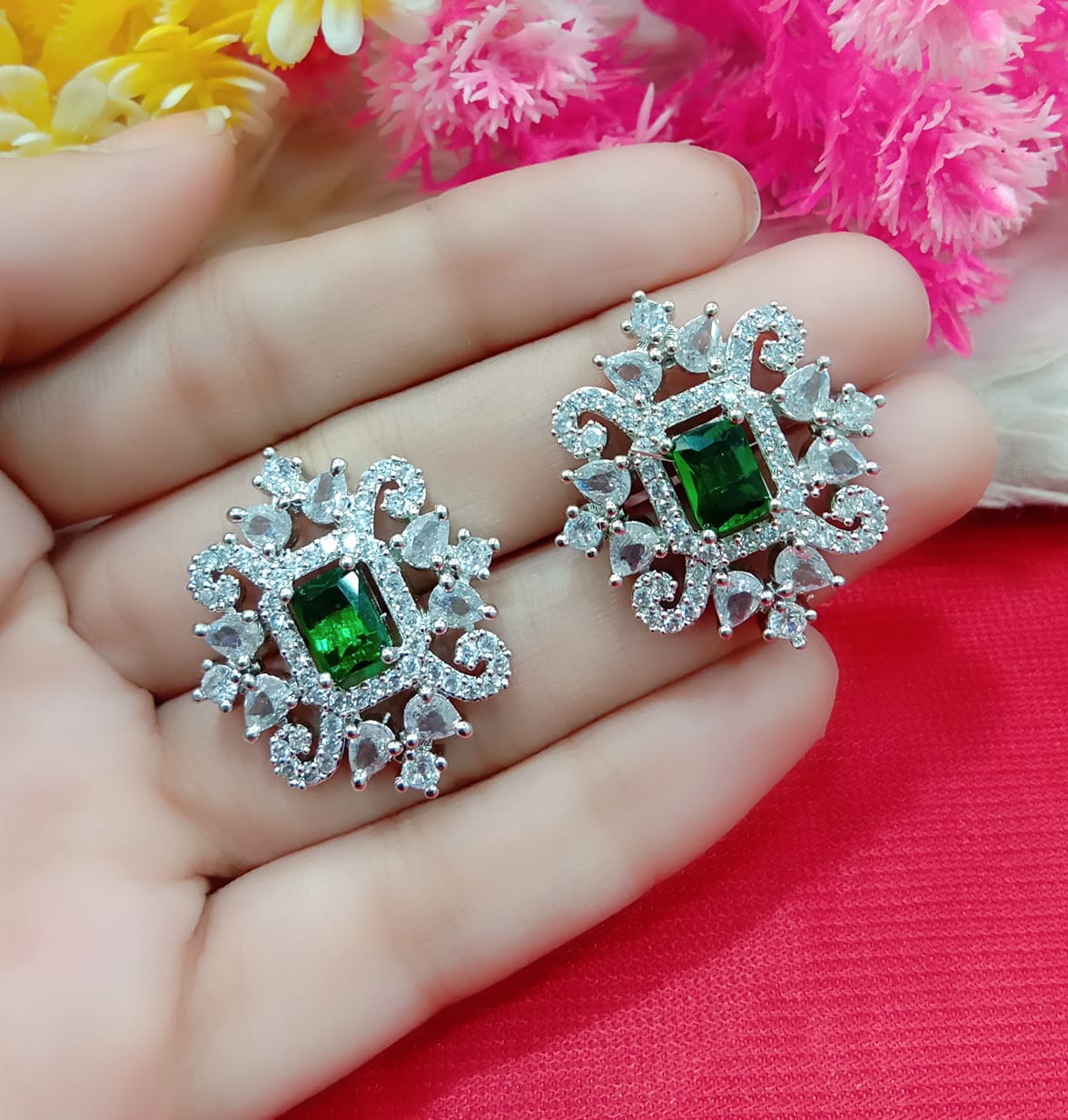 Premium American Diamond Handcrafted Earrings