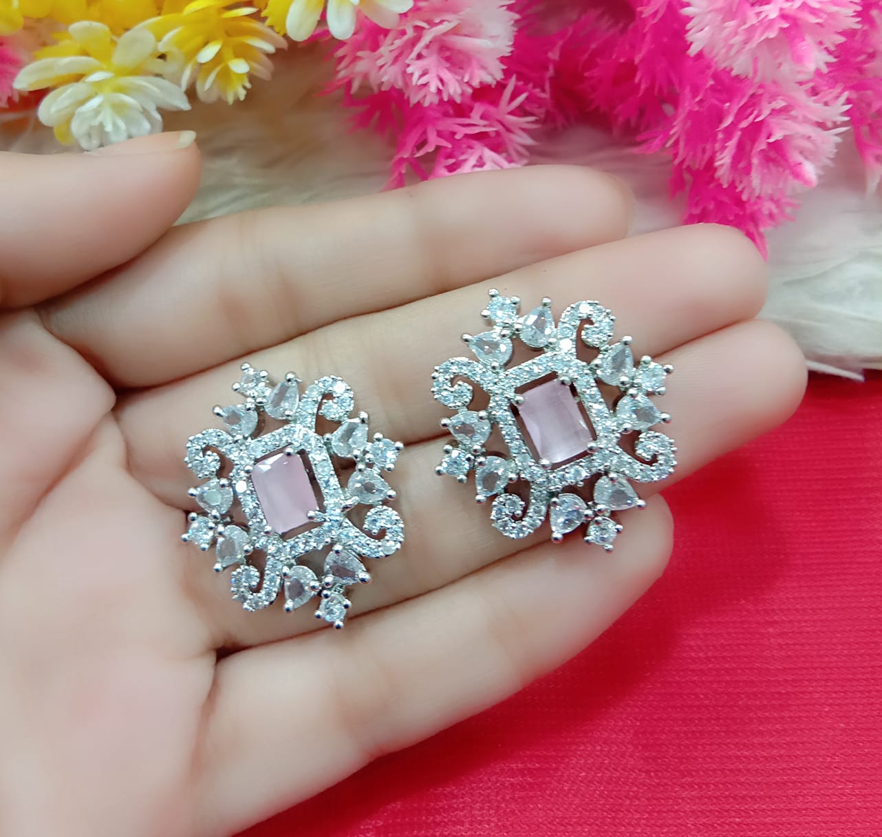 Premium American Diamond Handcrafted Earrings