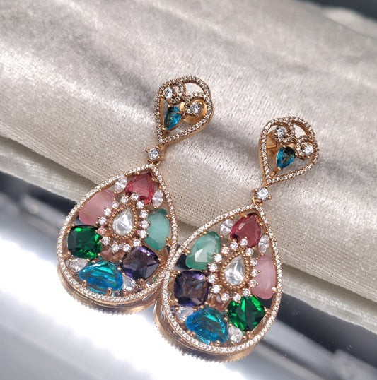 Veshakart Premium Kundan Handcrafted Earrings