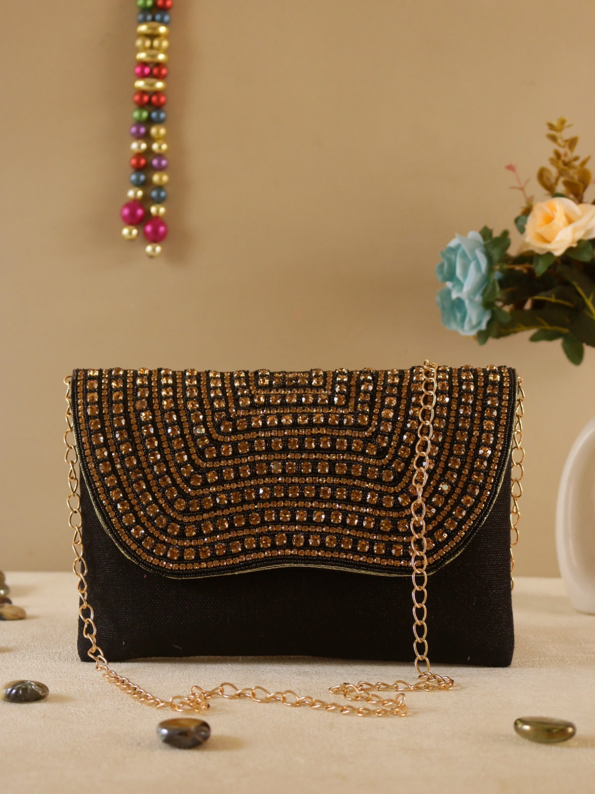 Veshakart Handmade Luxurious Jute Fabric clutch Bags