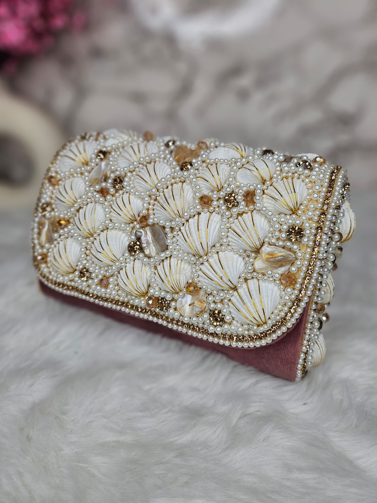 Veshakart Handmade Luxurious Designer Seude flap clutches