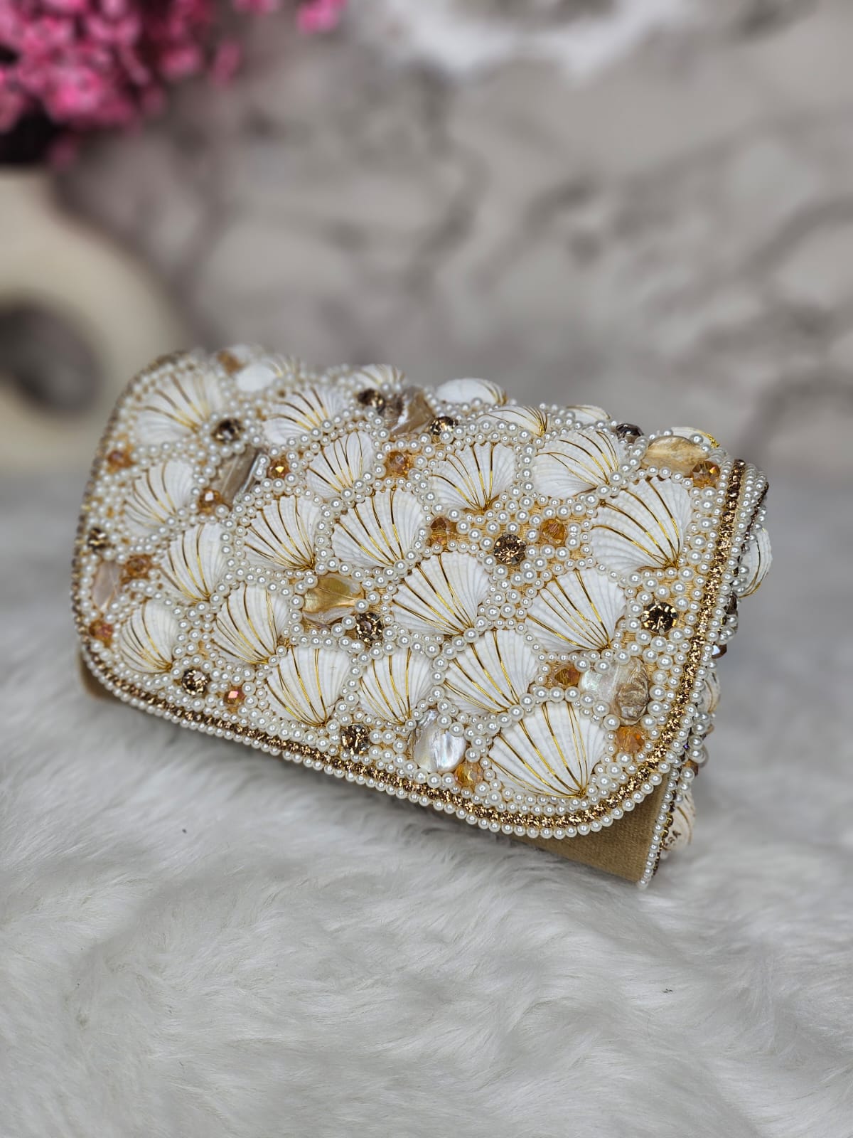 Veshakart Handmade Luxurious Designer Seude flap clutches