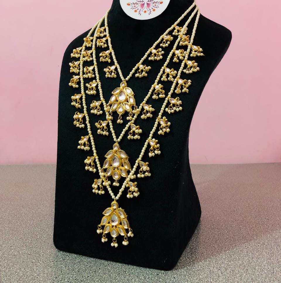 Veshakart Premium Handcrafted Kundan Necklace Set