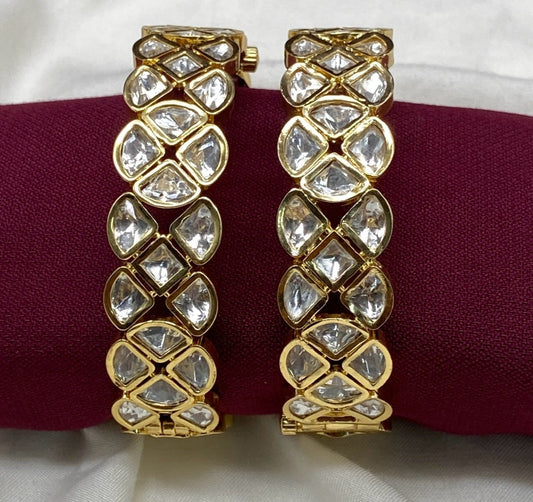 2 PIECE PREMIUM QUALITY Kundan BANGLES