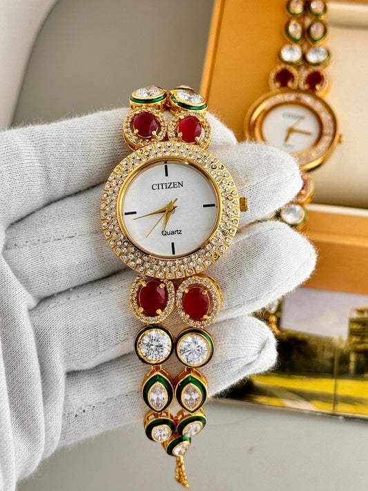 Luxurious Designer Kundan Women Watch (Mega SALE  Limited Offer)