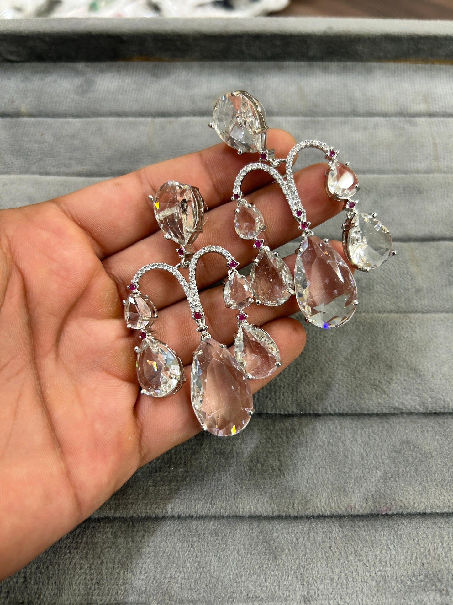 Premium American Diamond Handcrafted Earrings