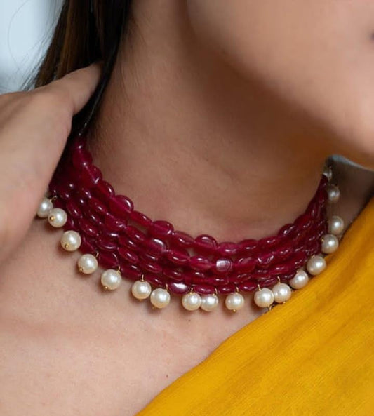 Veshakart Premium Handcrafted Pearl choker