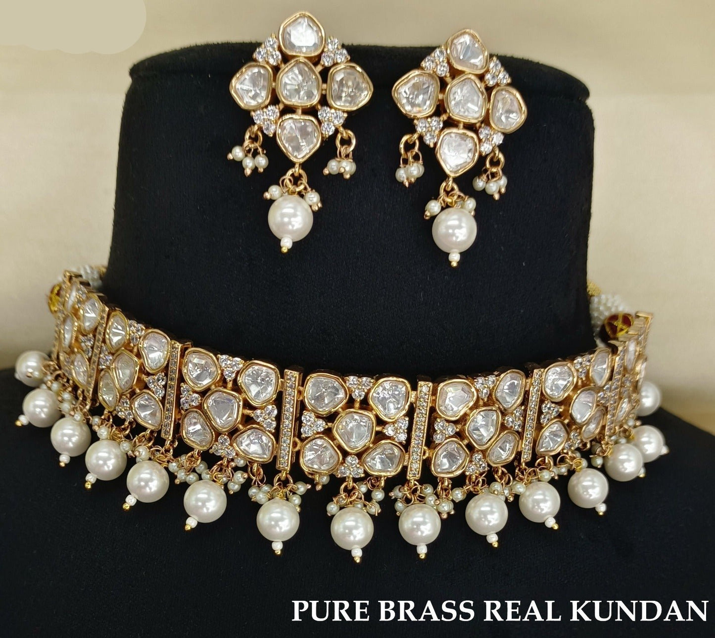 Veshakart Premium Handcrafted Kundan Necklace Set