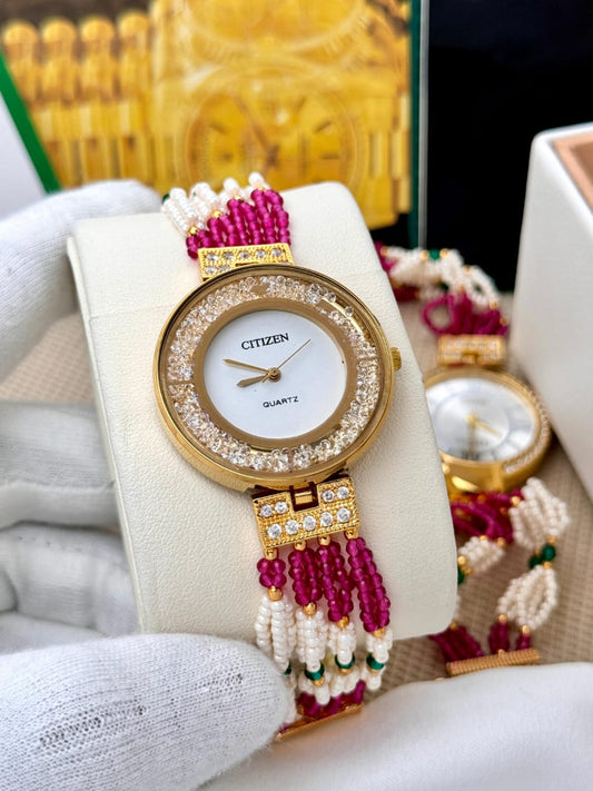 Luxurious Designer Pearl Women Watch