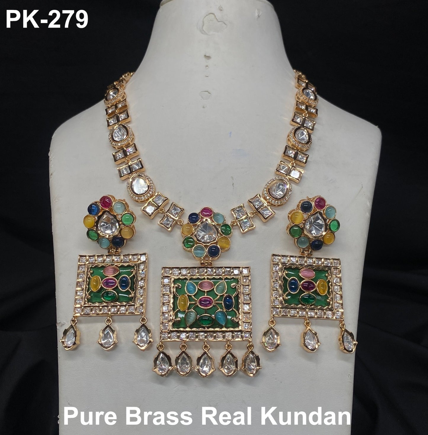 Veshakart Premium Handcrafted Kundan Necklace Set