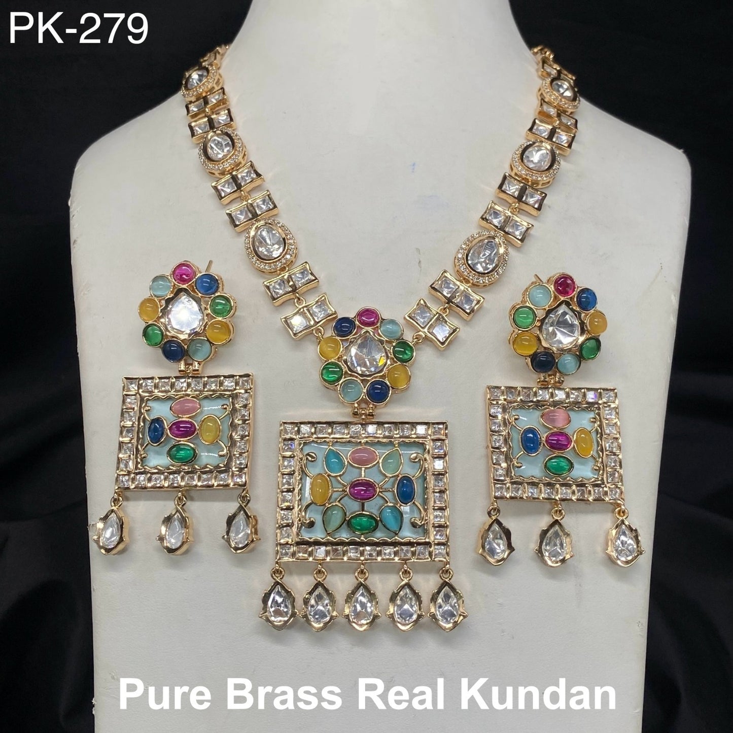 Veshakart Premium Handcrafted Kundan Necklace Set