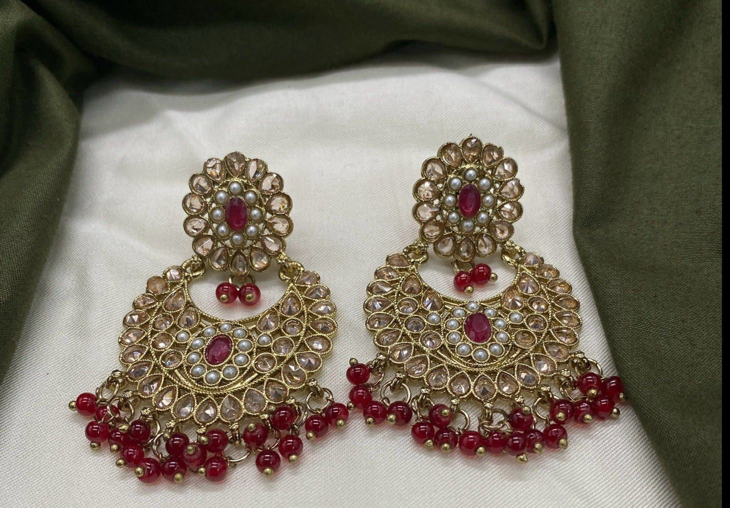 Veshakart Premium HandCrafted Kundan Earrings