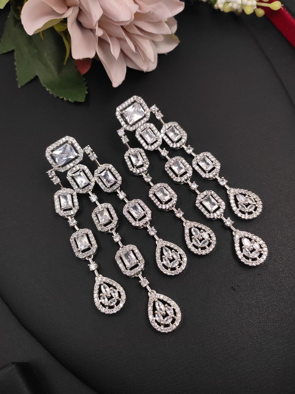 Veshakart Premium American Diamond Earrings