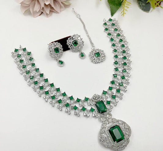 Neeta Ambani Inspired Veshakart Premium Handcrafted AD Necklace Set