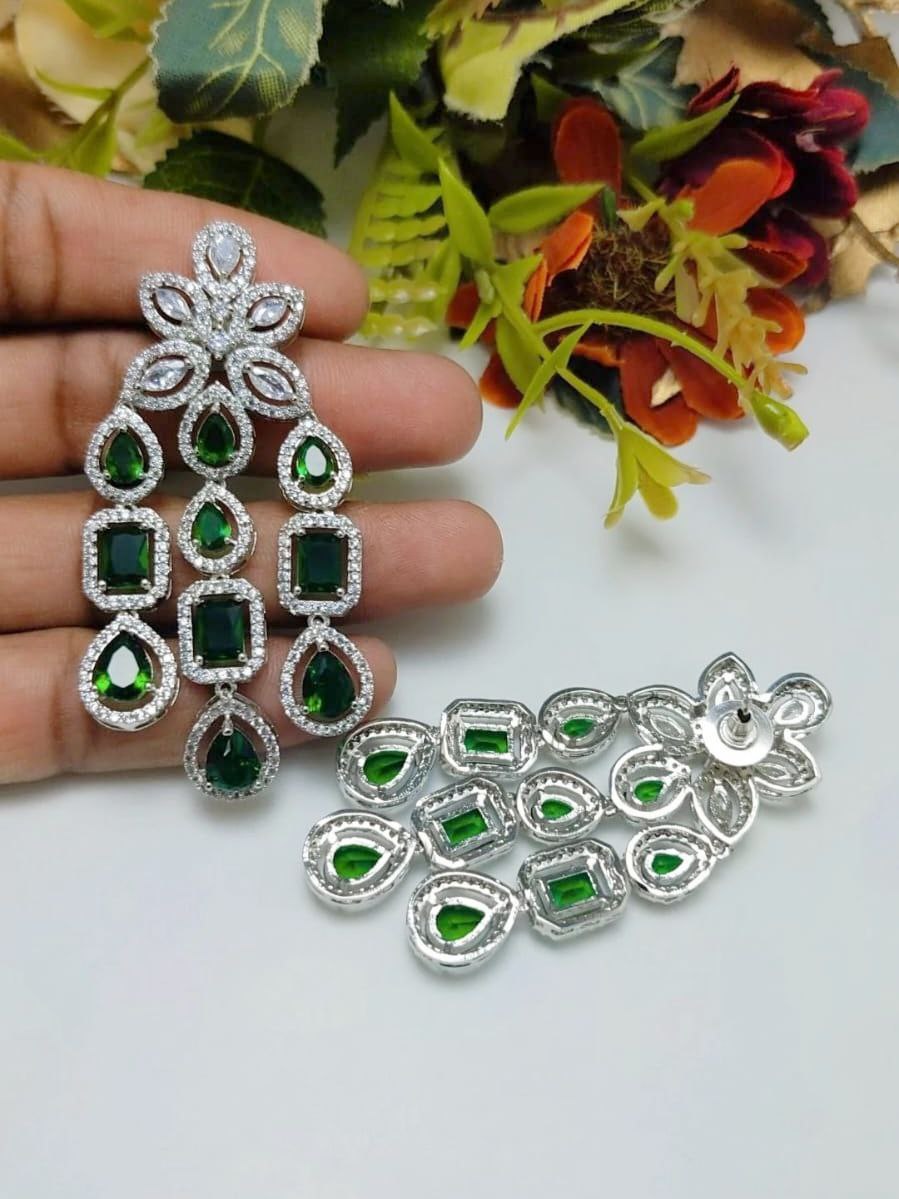 Veshakart Handcrafted Premium American Diamond Earrings