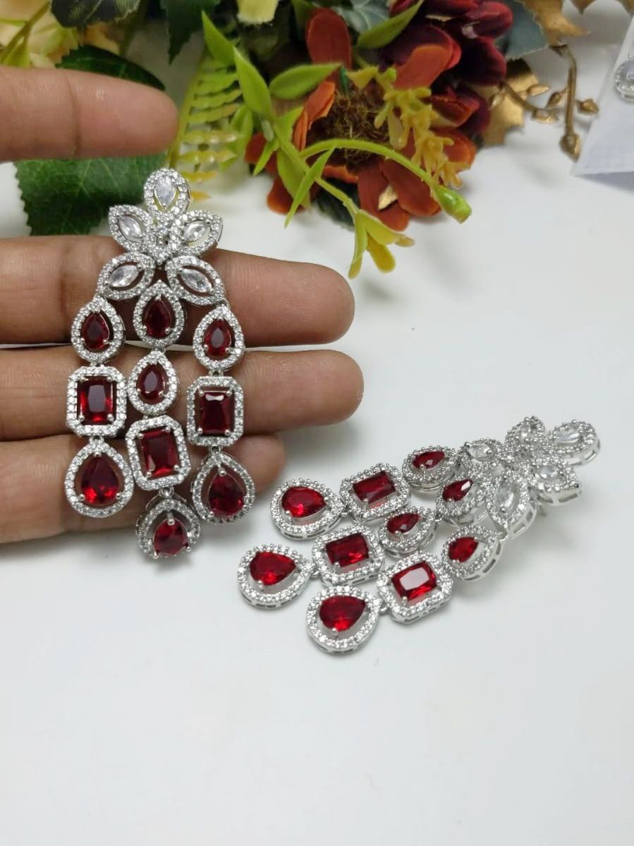 Veshakart Handcrafted Premium American Diamond Earrings