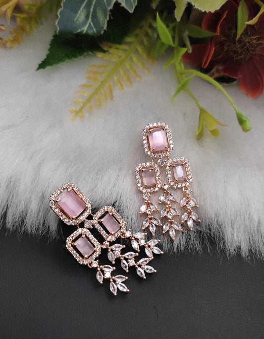 Veshakart Handcrafted Premium American Diamond Earrings