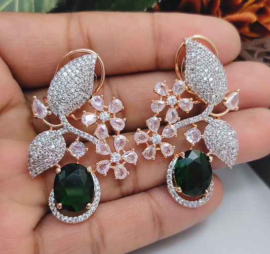 Veshakart Handcrafted Premium American Diamond Earrings