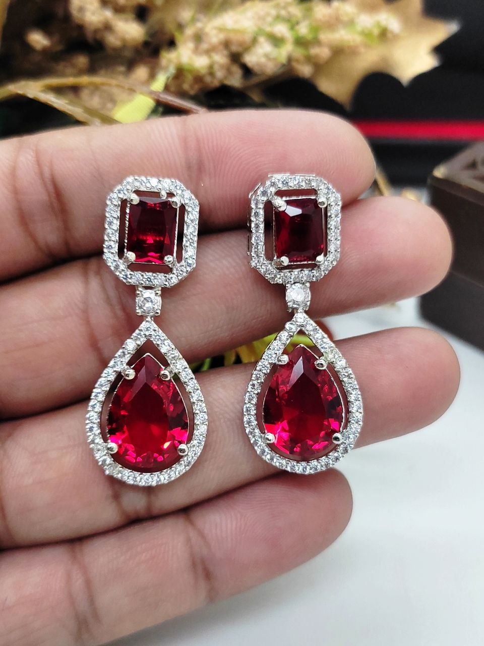 Veshakart Handcrafted Premium American Diamond Earrings