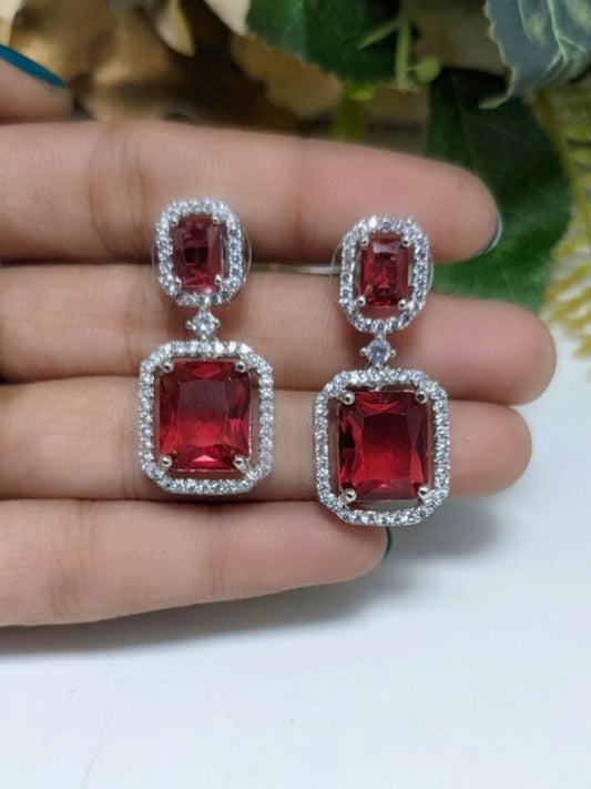 Veshakart Handcrafted Premium American Diamond Earrings