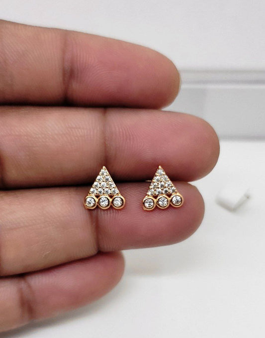 Premium quality anti tarnish cz studs