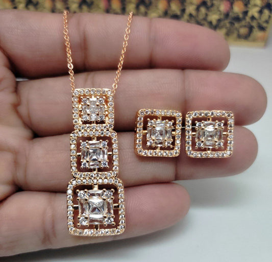 Premium quality American Diamond pendant Sets